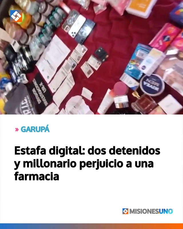 Estafa digital: dos detenidos y millonario perjuicio a una farmacia