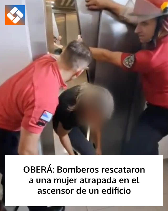 OBERÁ: Bomberos rescataron a una mujer atrapada en el ascensor de un edificio