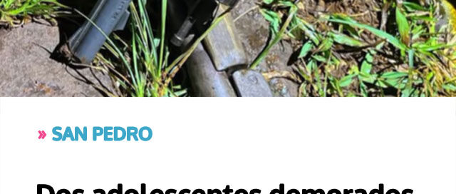 SAN PEDRO: Dos adolescentes demorados con armas de fuego en operativo policial.