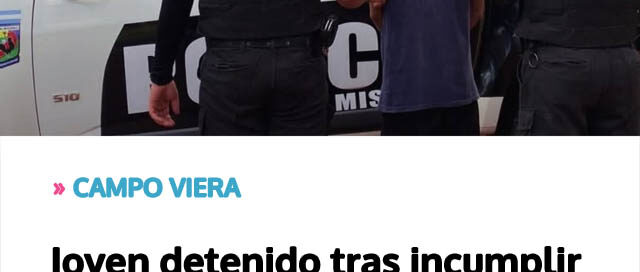 Joven detenido tras incumplir orden de restricción y presentarse en la casa de su padre