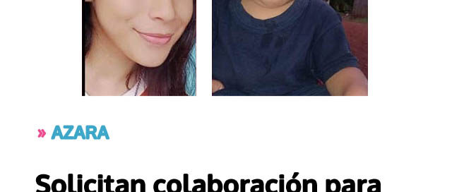 Solicitan colaboración para dar con el paradero de una adolescente y su hijo