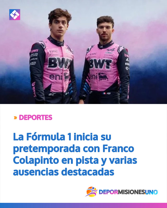 La Fórmula 1 inicia su pretemporada con Franco Colapinto en pista y varias ausencias destacadas