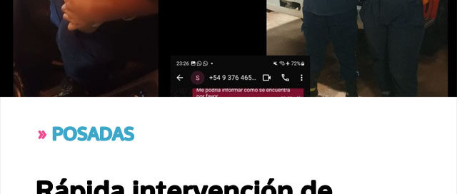 Rápida intervención de efectivos permitió salvar la vida de un bebé con obstrucción respiratoria