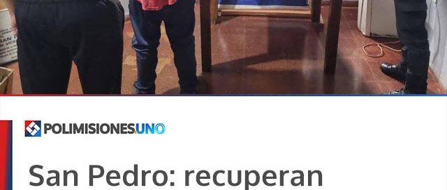 San Pedro: recuperan objetos robados y demoran a un menor tras una investigación policial