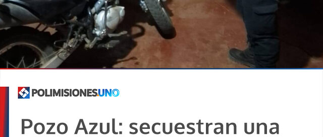 Pozo Azul: secuestran una motocicleta robada tras la fuga de su conductor en un control vehicular